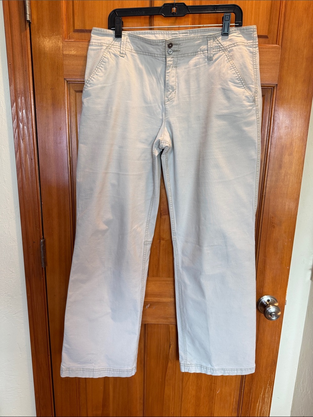 Columbia Women's Wide Leg Pants in Light Khaki Size 12 Regular Stretch